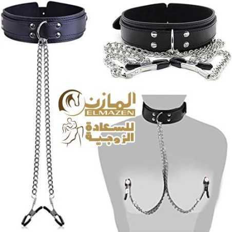 حزام رقبة بمشبك حلمات