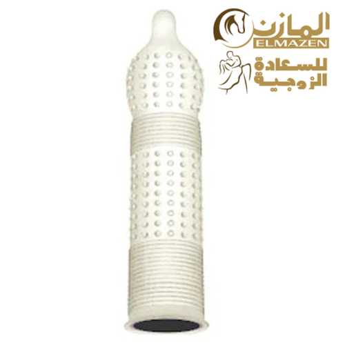 "واقي ديوركس بيرفورماكس إنتنس مع نتوءات خارجية وبنزوكايين 5% - يظهر أثناء الاستخدام"