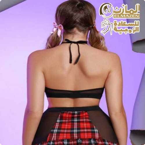 مجموعة لانجيري طالبة شقية مع تفاصيل شيفون