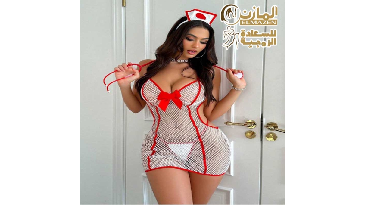 لانجيري تنكري ممرضة شفاف مخرم للعرايس