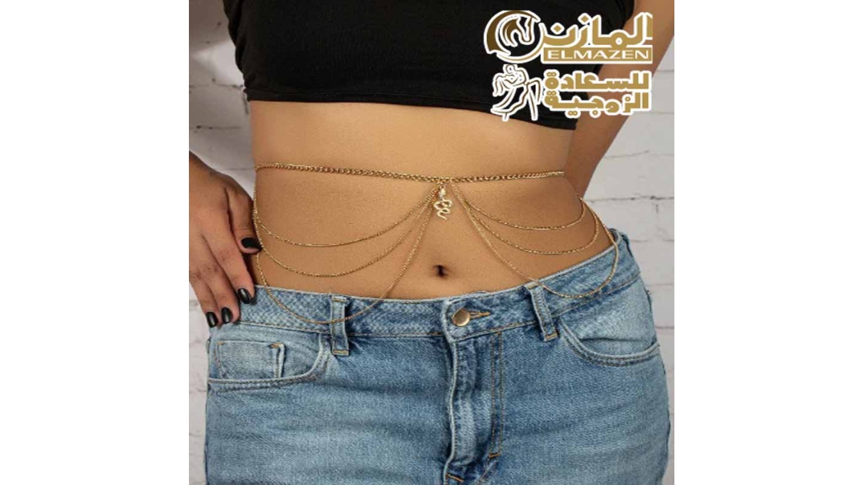 سلسلة بطن ذهبية مع دلاية تعبان - إكسسوار حريمي أنيق