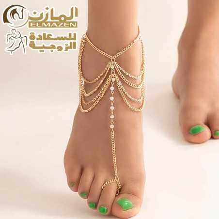 خلخال نسائي ذهبي كود 22 بتصميم أنيق