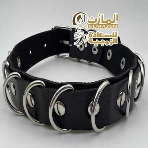 "حزام رقبة جلد قابل للتعديل بمشبك - إكسسوار أنيق يضيف لمسة جمالية"