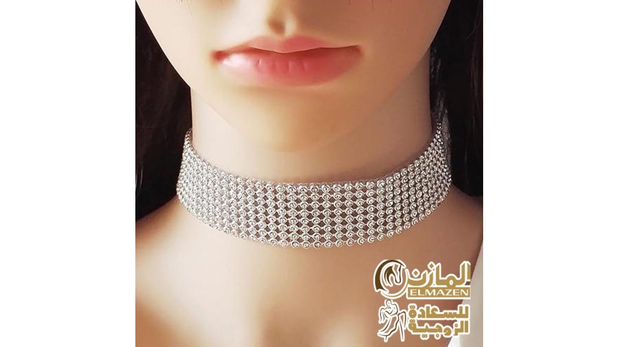 "إكسسوار رقبة كريستالي أنيق للمرأة"