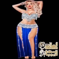 بدلة رقص شيك بتصميم ترتر فضى أنيق