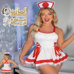 لانجرى ممرضة 368 أبيض وأحمر تنكرى للمتزوجات لعب الأدوار