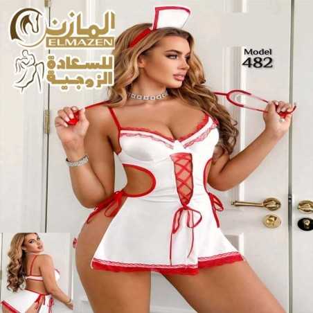 لانجيرى تنكرى الممرضة كود 482 | مفتوح الجانبين مثير للزوج