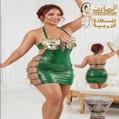 بدلة رقص العروسة كود 375 باللون الأخضر قطعة واحدة