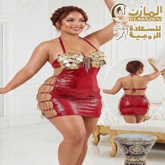 بدلة رقص كود 375 باللون الأحمر بدلة رقص قصيرة