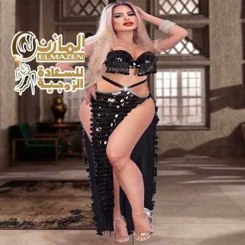 بدلة رقص شرقي شيك أحمر كود 890 تلبيس 80 كيلو