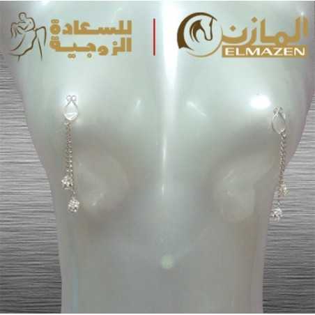 حلق حلمات الصدر بالكريستالة الماس