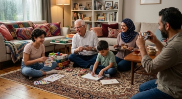 ألعاب عائلية جماعية في المنزل